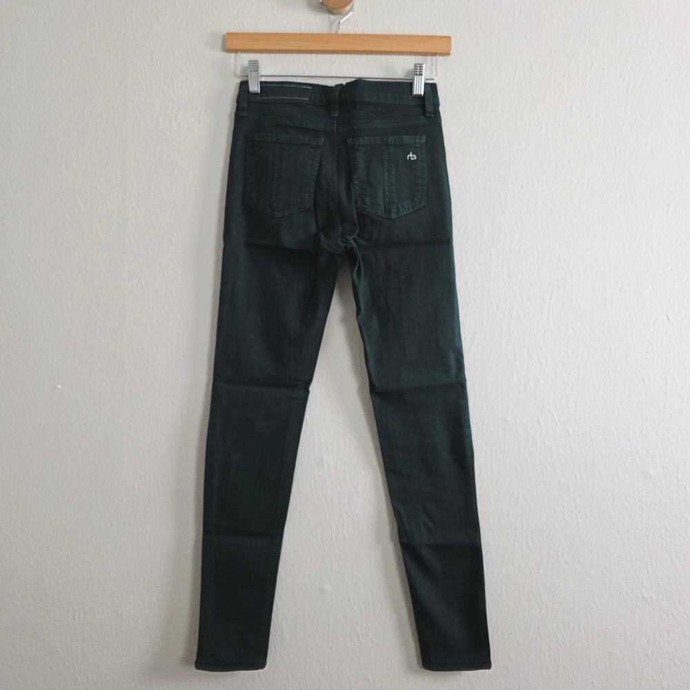 Rag & Bone Skinny Jean Forest Green Tencel Stretch Denim Style W15020337 - 25 - Picture 10 of 16
